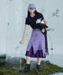 Distressed Layered Denim Skirt